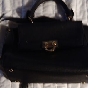 Salvatore Ferragamo Black Crossbody Bag. Worn. Classic Authentic